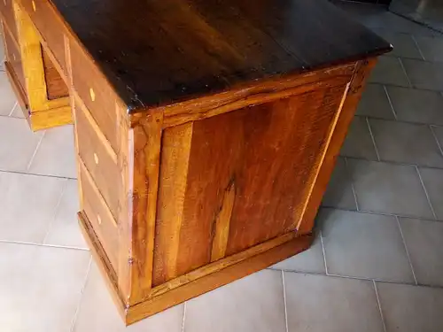 Schreibtisch restaurierten alten nussbaum sieben schubladen mit klappbarer schreibtisch