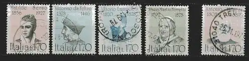 Italien MiNr. 1613 bis 1616 und 1618  gestempelt