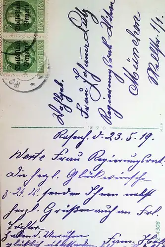 AK Rosenheim Stadtansicht Brücke
