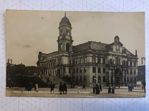 AK Dresden Ständehaus mit der Brühlschen Terrasse