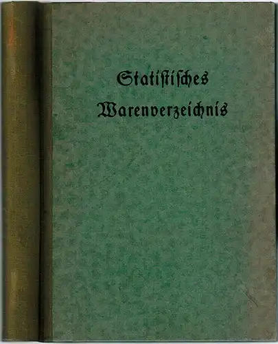 Granaß, Erich: Statistisches Warenverzeichnis mit Liste der Reichsstellen zur Überwachung und Regelung des Warenverkehrs und Devisenbestimmungen für die Wareneinfuhr (DevEinf.)
 Berlin, Hanseatischer Rechts- und Wirtschaftverlag, 1941. 
