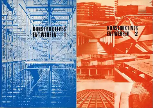 Breitschuh, Karl; Hotzel, Wolfgang; Hundertmark, Dieter; Vischer, Hermann: Konstruktives Entwerfen. Entwürfe zu einem pharmazeutischen Verpackungs- und Versorgungsbetrieb. 1 [und] 2
 Berlin, Technische Universität, 1970-1972. 