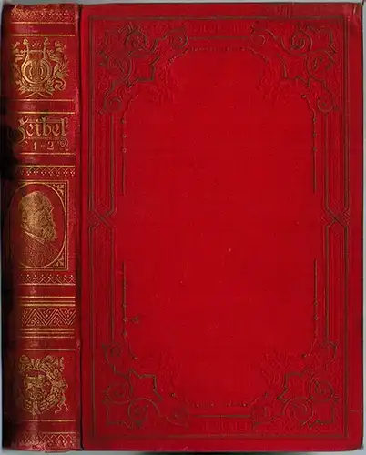 Geibel, Emanuel: Emanuel Geibels Gesammelte Werke. In acht Bänden. [1] Erster Band. Jugendgedichte. - Zeitstimmen. - Sonette. [2] Zweiter Band. Juniuslieder - Julian
 Stuttgart, J. G. Cotta, 1883. 