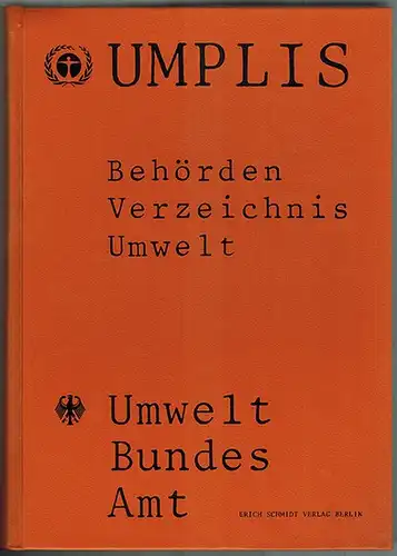 Umweltbundesamt (Hg.): UMPLIS Informations- und Dokumentationssystem Umwelt. Behördenverzeichnis Umwelt. Stand 1977
 Berlin, Erich Schmidt Verlag, 1978. 