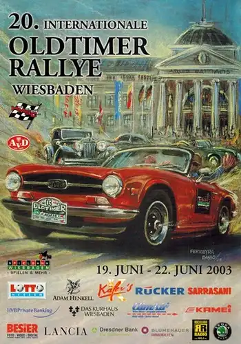 20. Internationale Oldtimer-Rallye Wiesbaden. 19. Juni - 22. Juni 2003. [Veranstaltungskatalog]
 Wiesbaden, Hesse Mortor Sports Club (HMSC), 2003. 