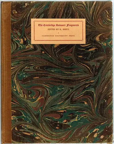 Breul, Karl (Hg.): The Cambridge Reinaert Fragments (Culemann Fragments). Edition limited to 300 copies
 Cambridge, University Press, 1927. 
