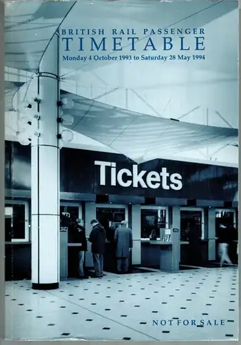 British Rail Passenger Timetable. Monday 4 October 1993 to Saturday 28 May 1994
 Colchester, Benham and Co (Printer), 1993. 