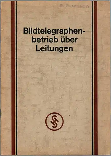 Arendt, Paul: Bildtelegraphenbetrieb über Leitungen. Erweiterter Sonderdruck aus der "Siemens-Zeitschrift", Jahrgang 9, Heft 3, 1929. [= SH 2898a]
 Berlin-Siemensstadt, Siemens & Halske, 1929. 