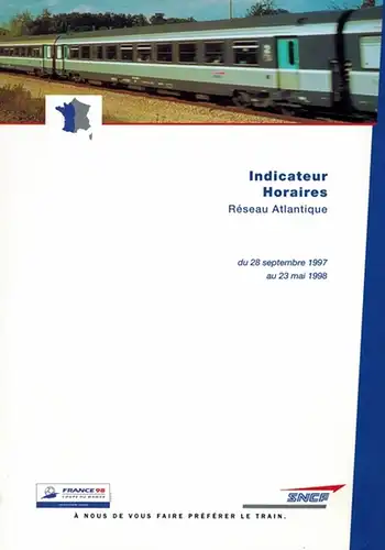 Indicateur Horaires du 28 septembre 1997 au 23 mai 1998. Réseau Atlantique
 Longjumeau Cedex, SNCF Documents Clientele, 1997. 