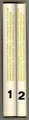 Käbel, Herbert; Thomas, A. (Red.): Terminologisches Wörterbuch für Ingenieurgeologie. [1] I. Terminologie. [2] II. Register
 Berlin, Akademie-Verlag, 1973. 