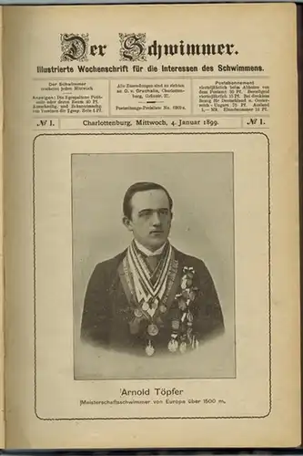 Gruchalla, C. v. (Red.): Der Schwimmer. Illustrierte Wochenschrift für die Interessenten des Schwimmens
 Charlottenburg, C. v. Gruchalla, 4. Januar bis 28. Juni 1899. 