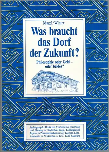 Magel, Holger; Winter, Alfred: Was braucht das Dorf der Zukunft? Philosophie oder Geld - oder beides?
 Salzburg, Landesbeauftragter für die kulturelle und wirtschaftliche Entwicklung der Region Nationalpark Hohe Tauern Alfred Winter, (1988). 