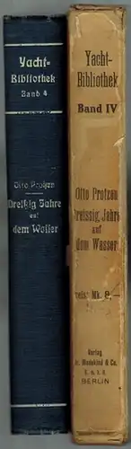 Protzen, Otto: Dreißig Jahre auf dem Wasser. Aus den Logbüchern und den Studien-Mappen. Mit 85 Federzeichnungen, 30 Vollbildern und zwei Kartenskizzen. [= Yacht-Bibliothek Band IV]
 Berlin, Verlag Dr. Wedekind & Co., 1911. 