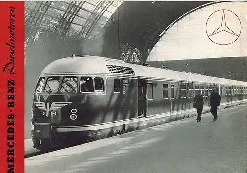 Mercedes-Benz Dieselmotoren [für Lokomotiven und Triebwagen]
 Stuttgart-Untertürkheim, Daimler-Benz, Juni 1953. 