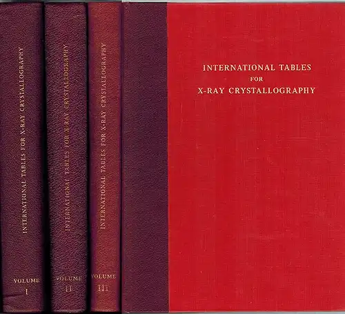 International Tables for X-Ray Crystallography. Published for The International Union of Chrystallography. [1] Vol. I. Symmetry Groups. [2] Vol. II. Mathematical Tables. [3] Vol. III. Physical and Chemical Tables
 Birmingham, The Kynoch Press, 1952 / 1959