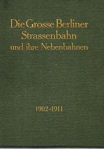 Die Große Berliner Straßenbahn und ihre Nebenbahnen. 1902-1911. Denkschrift aus Anlass der XIII. Vereinsversammlung des Vereins Deutscher Straßenbahn- und Kleinbahn-Verwaltungen
 Berlin, H. S. Hermann (Druck), 1911. 