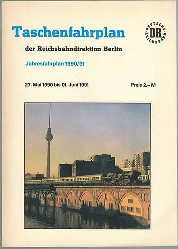 Deutsche Reichsbahn (Hg.): Taschenfahrplan der Reichsbahndirektion Berlin. Jahresfahrplan 1990/91, 27. Mai 1990 bis 1. Juni 1991
 Berlin, Reichsbahndirektion, 1990. 