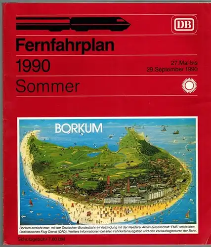 Deutsche Bundesbahn (Hg.): Fernfahrplan Sommer 1990. 27. Mai bis 29. September 1990
 Mainz, Deutsche Bundesbahn Zentrale, 1990. 