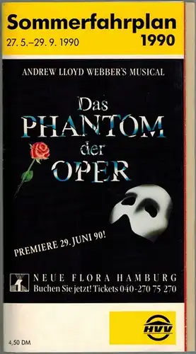 HVV. Sommerfahrplan 1990. 27. 5. - 29. 9. 1990
 Hamburg, Hamburger Verkehrsverbund, 1990. 