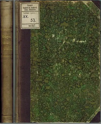 Zenger, Karl Wenzel: Die Spannungs-Elektricität, ihre Gesetze, Wirkungen und technischen Anwendungen. Mit 86 Abbildungen. [= Elektro-technische Bibliothek. XIX. Band]
 Wien - Pest - Leipzig, A. Hartleben's Verlag, 1884. 