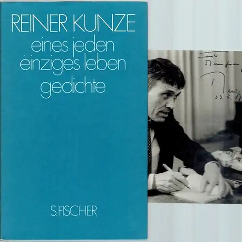 Kunze, Reiner: eines jeden einziges leben. gedichte
 Frankfurt am Main, S. Fischer, 1986. 