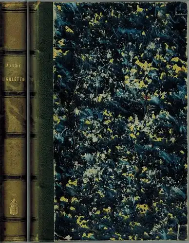 Verdi, Giuseppe: Rigoletto. Opera del Maestro Giuseppe Verdi. Per Canto con accompagnamento dé Piano forte. [= L. E. 1345.]
 Paris, Bureau Central de Musique, ohne Jahr [1856]. 