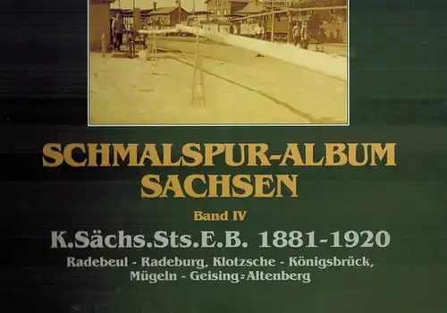 Neidhardt, Ingo: Schmalspur-Album Sachsen. Band IV. K. Sächs. Sts. E. B. [Königlich Sächsische Staatseisenbahn 1881-1920]. Radebeul - Radeburg. Klotzsche - Königsbrück. Mügeln - Geising-Altenberg
 Fürstenfeldbruck, VGB Verlagsgruppe Bahn, (2004). 