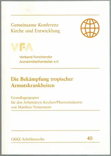 Vennemann, Matthias: Die Bekämpfung tropischer Armutskrankheiten. Grundlagenpapier für den Arbeitskreis Kirchen/Pharmaindustrie. 3. Auflage. [= GKKE-Schriftenreihe 40]
 Berlin - Bonn, Gemeinsame Konferenz Kirche und Entwicklung, November 2008. 