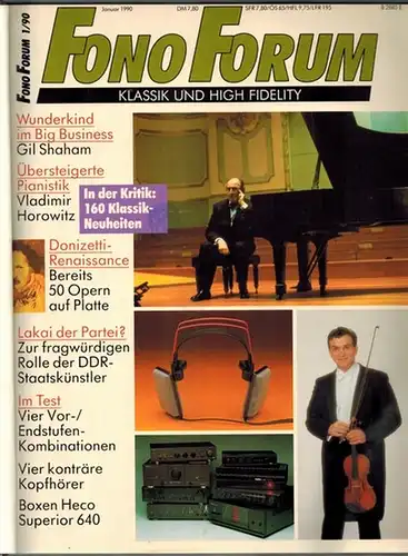 Facius, Walter (Hg.): Fono Forum [Fonoforum]. Klassik und High Fidelity. [Jahrgang 1990]
 München, SZV Spezial-Zeitschriften-Gesellschaft Verlag, 1990. 