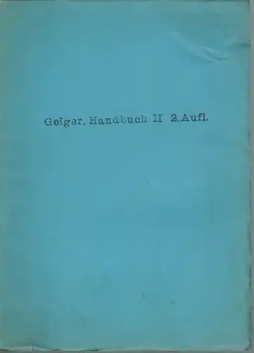 Geiger, C.; Irresberger, C: Handbuch der Eisen- und Stahlgießerei. Zweite, erweiterte Auflage. Zweiter Band. Formen und Gießen. Mit 1702 Abbildungen im Text
 Berlin, Verlag von Julius Springer, 1927. 