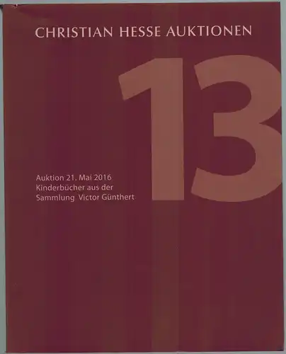 Christian Hesse Auktionen. Moderne Kunst - Bücher - Autographen. Auktions 13 [Katalog]
 Hamburg, Christian Hesse Auktionen, April 2016. 