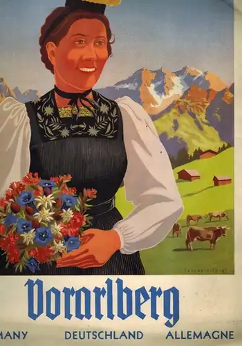 Vorarlberg. Germany - Deutschland - Allemagne. Herausgegeben unter Mitwirkung des Landesverbandes für Fremdenverkehr in Bregenz
 Lauterach, Verlag Kifa Alois Nagel, ohne Jahr [1938]. 