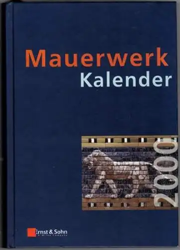 Irmschler, Hans-Jörg; Schubert, Peter (Hg.): Mauerwerk Kalender [Mauerwerkkalender; Mauerwerk-Kalender] 2000. 25. Jahrgang. Begründet von Peter Funk
 Berlin, Ernst & Sohn, 2000. 