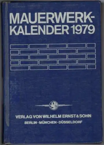 Funk, Peter (Red.): Mauerwerk-Kalender [Mauerwerkkalender] 1979. Taschenbuch für Mauerwerk, Wandbaustoffe, Schall-, Wärme- und Feuchtigkeitsschutz. 4. Jahrgang
 Berlin - München - Düsseldorf, Wilhelm Ernst & Sohn, 1979. 