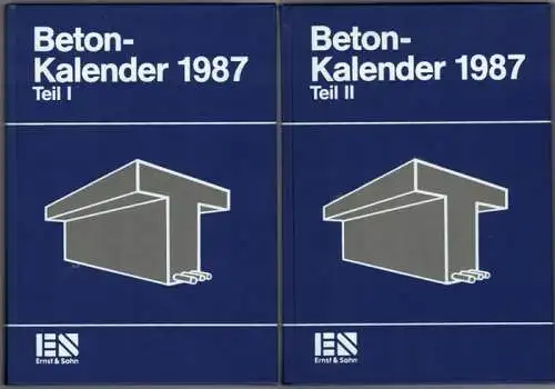 Franz, Gotthard (Red.): Beton Kalender [Betonkalender] 1987. Taschenbuch für Beton , Stahlbeton  und Spannbetonbau sowie die verwandten Fächer. 76. Jahrgang. [1] Teil I. [2].. 