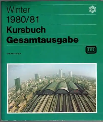 Deutsche Bundesbahn Zentrale Transportleitung Mainz (Hg.): Kursbuch [Gesamtausgabe der Deutschen Bundesbahn]. Winter 28. September 1980 bis 30. Mai 1981. [Mit Beilage: Kurswagenverzeichnis]
 Mainz, Deutsche Bundesbahn Zentrale Transportleitung, 1980. 