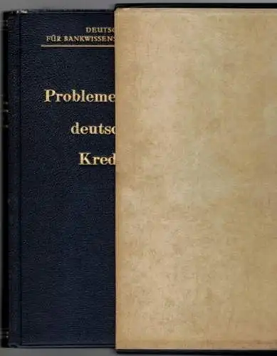 Probleme und Aufgaben des deutschen Geld- und Kreditwesens. Herausgegeben vom Präsidium und Volkswirtschaftlichen Beirat des Deutschen Instituts für Bankwissenschaft und Bankwesen, Berlin
 Berlin, Verlag von Walter de Gruyter & Co, 1942. 