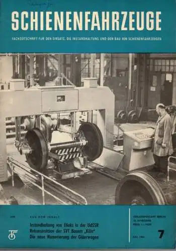 Köhler, Gottfried (Chefred.): Schienenfahrzeuge. Fachzeitschrift für den Einsatz, die Instandhaltung und den Bau von Schienenfahrzeugen. Vormals "Die Werkstatt". Jahrgang 1966. Heft 7
 Berlin, Transpress Verlag für Verkehrswesen, Juli 1966. 