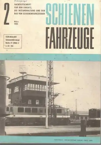 Köhler, Gottfried (Chefred.): Schienenfahrzeuge. Fachzeitschrift für den Einsatz, die Instandhaltung und den Bau von Schienenfahrzeugen. Vormals "Die Werkstatt". Jahrgang 1983. Heft 2
 Berlin, Transpress Verlag für Verkehrswesen, März 1983. 