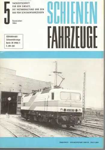 Köhler, Gottfried (Chefred.): Schienenfahrzeuge. Fachzeitschrift für den Einsatz, die Instandhaltung und den Bau von Schienenfahrzeugen. Vormals "Die Werkstatt". Jahrgang 1984. Heft 5
 Berlin, Transpress Verlag für Verkehrswesen, September 1984. 