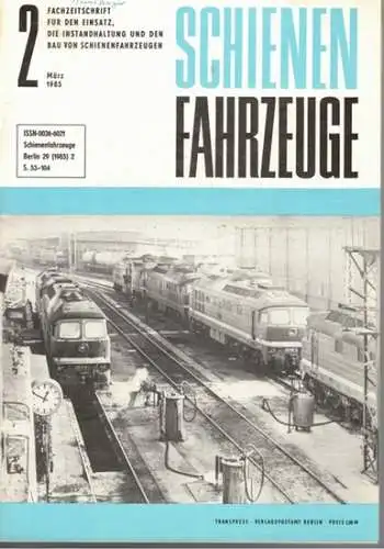 Köhler, Gottfried (Chefred.): Schienenfahrzeuge. Fachzeitschrift für den Einsatz, die Instandhaltung und den Bau von Schienenfahrzeugen. Vormals "Die Werkstatt". Jahrgang 1985. Heft 2
 Berlin, Transpress Verlag für Verkehrswesen, März 1985. 