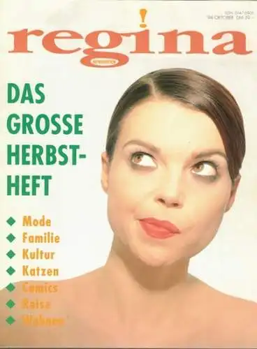 Bauer, Ute Meta; Künstlerhaus Stuttgart (Hg.): regina reproduktion. Das Große Herbstheft. Mode - Familie - Kultur - Katzen - Comics - Reise - Wohnen
 Stuttgart, Künstlerhaus, Oktober 1994. 