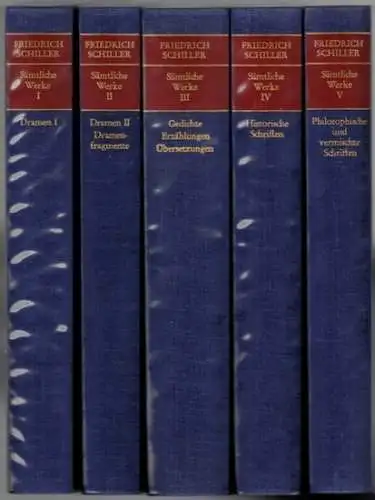 Schiller, Friedrich: Sämtliche Werke. [Lizenzausgabe der Winkler Dünndruck Edition]. [1] Band I. Dramen I. [2] Band II. Dramen II. Dramenfragmente. [3] Band III. Gedichte.. 