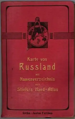 Kehnert, H.; Habenicht, H: Karte des Europäischen Russland und Nord-Skandinavien in 6 Blättern. 1: aus Stielers Handatlas. Sonderausgabe aufgezogen in Buchform mit Namenverzeichnis
 Gotha, Justus Perthes, ohne Jahr [1905]. 