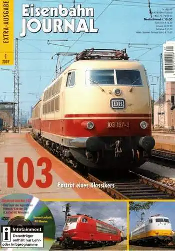 Koschinski, Konrad: Eisenbahn Journal Extra-Ausgabe 1/2009. [Baureihe] 103. Porträt eines Klassikers
 Fürstenfeldbruck, Verlagsgruppe Bahn, 2009. 