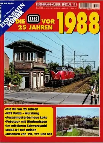 Frister, Thomas (Chefred.): Eisenbahn-Kurier Special 111. Ein Magazin vom Eisenbahn Kurier. Die DB vor 25 Jahren - 1988. [= EK-Special 111 - Die DB 1988]
 Freiburg, EK-Verlag, 4. Quartal 2013. 