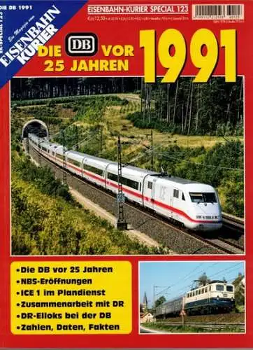 Sauter, Jörg (Chefred.): Eisenbahn-Kurier Special 123. Ein Magazin vom Eisenbahn Kurier. Die DB vor 25 Jahren. 1991. [= EK-Special 123 - Die DB 1991]
 Freiburg, EK-Verlag, 4. Quartal 2016. 