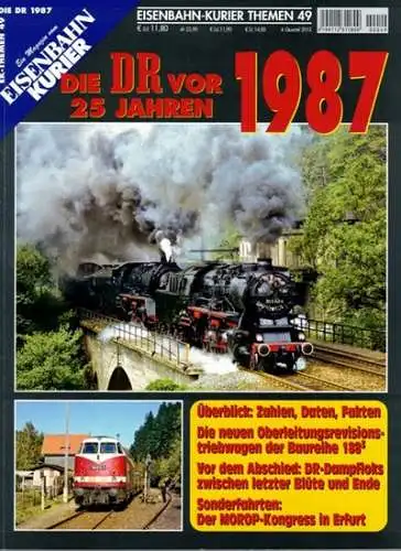 Eisenbahn-Kurier Themen 49. Ein Magazin vom Eisenbahn Kurier. Die DR vor 25 Jahren. 1987. [= EK-Themen 49 - Die DR 1987]
 Freiburg, EK-Verlag (Eisenbahn-Kurier), 4. Quartal 2012. 