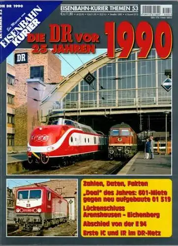 Eisenbahn-Kurier Themen 53. Ein Magazin vom Eisenbahn Kurier. Die DR vor 25 Jahren. 1990. [= EK-Themen 53 - Die DR 1990]
 Freiburg, EK-Verlag (Eisenbahn-Kurier), 4. Quartal 2015. 