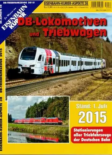 Eisenbahn-Kurier-Aspekte 38. DB-Lokomotiven und Triebwagen. Stand: 1. Juli 2015. [= EK-Aspekte 38 - DB-Triebfahrzeuge 2015]
 Freiburg, EK-Verlag (Eisenbahn-Kurier), 3. Quartal 2015. 